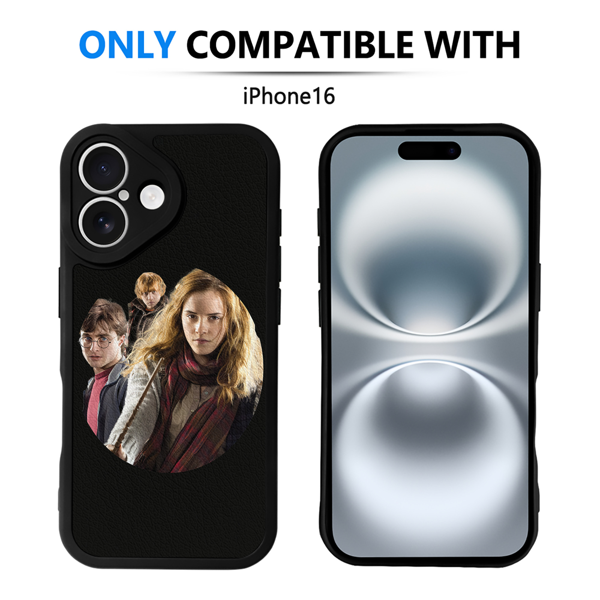 （画像用） Harry Potter ハリー・ポッターシリーズ 【iPhone 16シリーズ対応】シリコンスマホケース（レザー調） 材質：シリコン